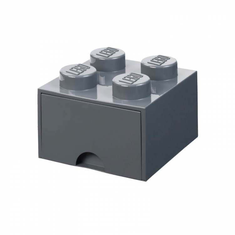 Ящик для хранения 4 выдвижной темно-серый, Lego