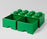 Ящик для хранения 8 выдвижной Зеленый, Lego