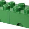 Ящик для хранения 8 выдвижной Зеленый, Lego