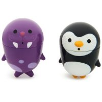 Игрушка для ванной брызгалки Пингвин и морж, раскручиваются