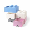 Ящик для хранения 4 выдвижной нежно-розовый, Lego
