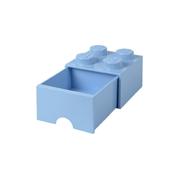 Ящик для хранения 4 выдвижной голубой, Lego