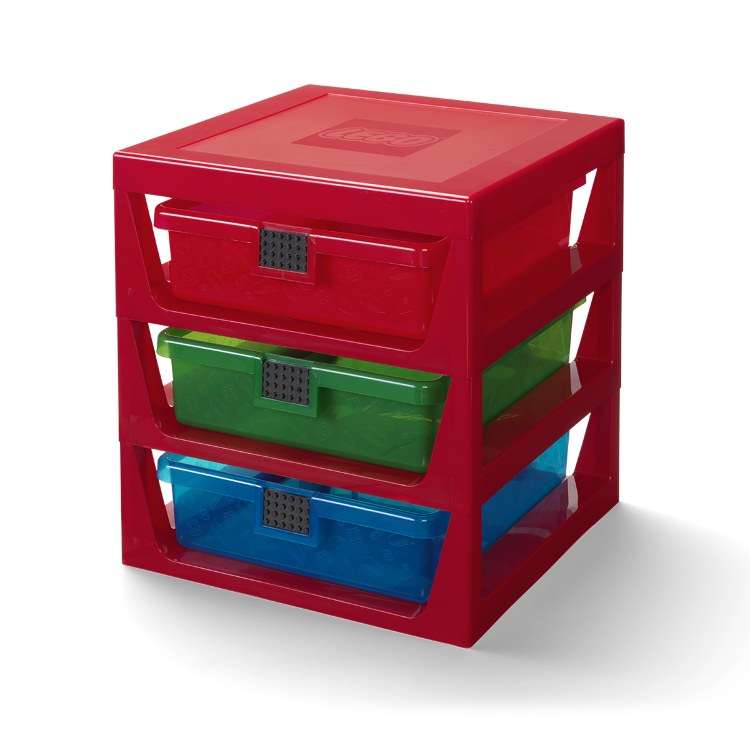 Система хранения 3-DRAWER STORAGE RACK красный Lego