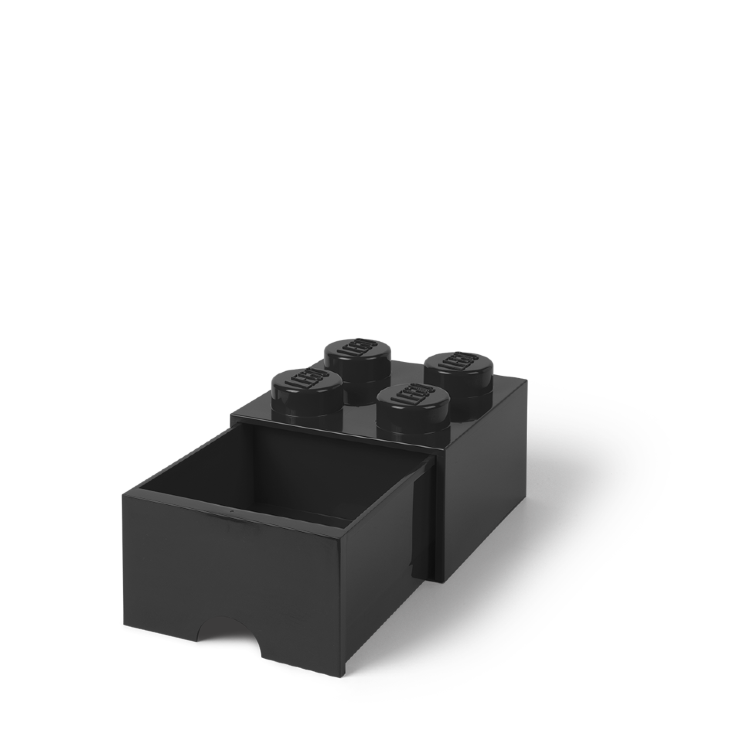 Ящик для хранения 4 выдвижной Черный, Lego