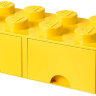 Ящик для хранения 8 выдвижной Желтый, Lego