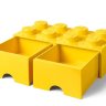Ящик для хранения 8 выдвижной Желтый, Lego