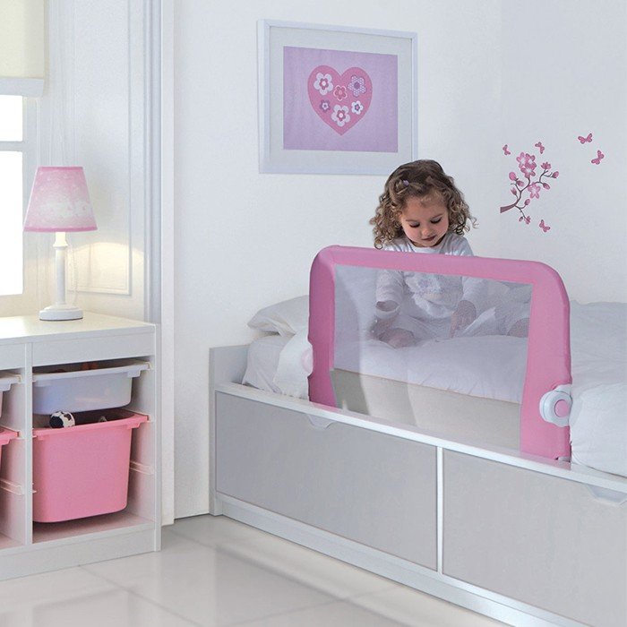 Барьер безопасности для кроватки 95 см Розовый, Lindam